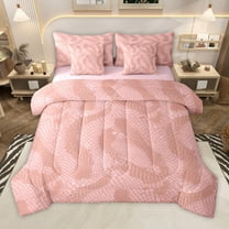 Manfei Wildlife Snake Print 7-Piece Bedding Comforter Set for Teens Boys Girls,Abstract Geometric King Bedding Sets,Jungle Animal Ultra Soft Bed Sheets,Ultra Soft Home Decor,Reversible