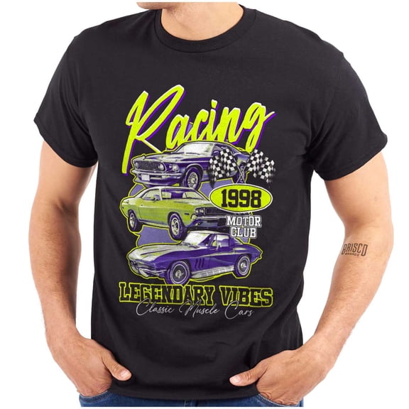 Racing Legendary Vibes Muscle Cars Men's Graphic T Shirt Tees Brisco Brands S