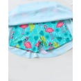 thumbnail image 2 of Kucnuzki 5T Little Girl Swimsuit Set 6T Child Gilrs Bathing Suit Ruffle Top Flamingo Swimming Skirt with Shorts 2pcs Bikini Set Summer Beach Breathable Tankini Set Green, 2 of 9