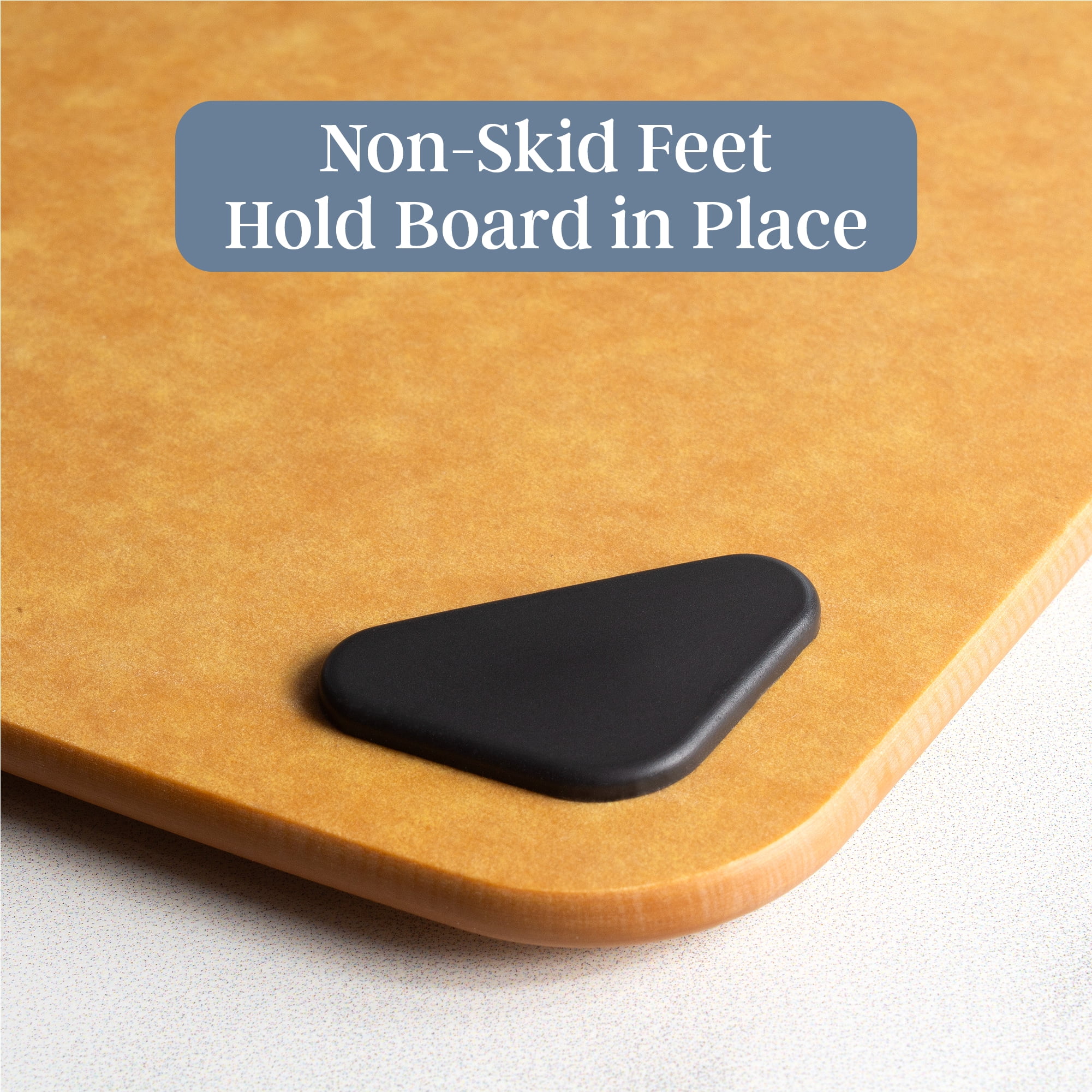Vellum Wood Fiber Cutting Board with Non-Slip Silicone Feet; Dishwasher Safe Cutting Board for Kitchen, 14-1/2" x 10-3/4"