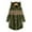 Army Green, variant on AOOCHASLIY Fall Clothes Women Button Plush Tops Hooded Loose Cardigan Leopard Patchwork Coat Jacket