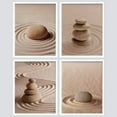 thumbnail image 3 of PixonSign Framed Wall Art Zen Garden Tan Massage Stone Meditation Spa Posters, Set of 4 Nature Wilderness Modern Art, Nature Minimalism Canvas Prints for Home Decor - 11"x14" White, 3 of 5