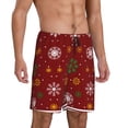 thumbnail image 6 of Mens Pajama Shorts, Merry Christmas Sleep Shorts Men Pajama Bottoms Lounge PJ Shorts with Pockets, 6 of 6