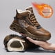 thumbnail image 5 of Botas Martin cálidas con forro polar para otoño e invierno, botas altas de suela gruesa para exteriores, impermeables, resistentes al frío, para el trabajo, botas de nieve para hombres, botas cortas, 5 of 6