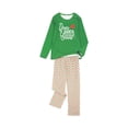 thumbnail image 4 of ITFABS Christmas Family Pajamas Set, Letter Print Tops+Lattice Pants/Romper, 4 of 9
