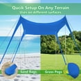 thumbnail image 2 of 8-Person UPF 50+ UV Protection Beach Tent Sun Shelter - 11x11ft Portable Pop-Up Canopy with Sandbags, Poles & Anti-Wind Ropes for Camping, Backyard, Picnics, Beach & Outdoor Gatherings, Beach Tent, 2 of 6