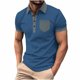 thumbnail image 2 of pstuiky Camisas de vestir de manga corta para hombre, Camisa de manga corta con botones y bolsillo para hombre, con cuello abatible y bloques de color camisetas de hombre m, 2 of 9