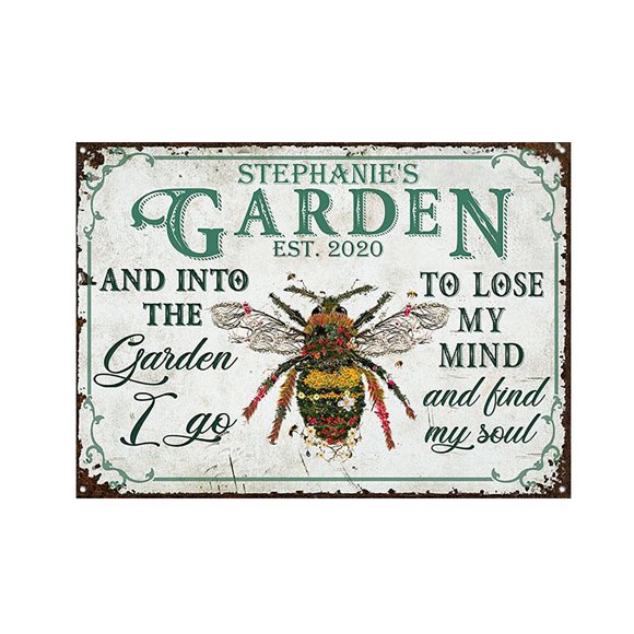 Enseignes Métalliques Personnalisées Personnalisées Jardin Floral Art Trouver Mes Âmes Enseigne Métallique Classique Personnalisée