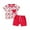Red B, variant on Okbabeha Kids Boys 4th of july Shorts Set,Short Sleeve Stars Stripes Print Shirt Elastic Waist Shorts fourth of July Outfit