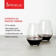 thumbnail image 3 of Spiegelau Authentis Wine Glasses, Set of 4, European-Made Lead-Free Crystal, Modern Stemless, Dishwasher Safe, Professional Quality Stemless Wine Glass Gift Set, 22 oz, 3 of 8