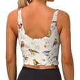 thumbnail image 3 of Lsque Little Birds Printed Women'S Sports Bra, Compression, Moisture Wicking, High-Impact Sports Bra For Women,Supportive sports bra-Small, 3 of 9