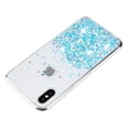 thumbnail image 3 of Luminous Case for iPhone XS / iPhone X, Glow in the Dark Fluorescent Glitter Case for Women Girls, Bling Sparkle Lightweight Slim Shockproof Protective Phone Cover for iPhone XS / iPhone X, Blue, 3 of 6