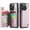 Pink, variant on for iPhone 12 Pro Max Case with Card Holder, Wallet Case for Women Men with RFID Blocking, Durable Leather Kickstand Magnetic Clasp Shockproof Phone Case for iPhone 12 Pro Max