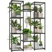 Bamworld Tall Plant Stand – 5-Tier Wooden Plant Shelf for Indoor/Outdoor Use – Large Multi-Pot Holder for Living Room, Patio, Balcony & Garden Decor