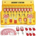 thumbnail image 2 of KFFKFF 60 Pack Lockout Tagout Kit Electrical Safety Padlock Hasp Tag Tie Plate, 2 of 9