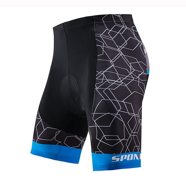 Mens Cycling Shorts Padded Bicycling Riding Half Pants Breathable Bike Biking Cycle Tights Blue L