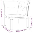 thumbnail image 3 of vidaXL Patio Furniture Set Outdoor Sectional Sofa Black and Gray Poly Rattan, 3 of 18