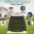 thumbnail image 5 of 10'x10'x7' Instant Sports Tent Pop-Up Canopy Tent Patio Gazebo – All-Weather Screen House Room Gazebo Sports Shelter – Camping Tent Spacious for 4-6 People, Portable for Camping, Beach, Backyard, 5 of 11