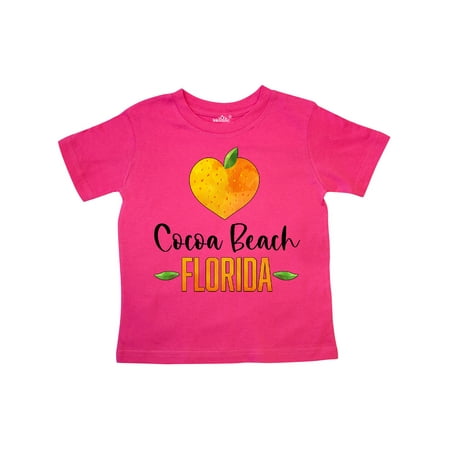 

Inktastic Cocoa Beach Florida Orange in Heart Gift Toddler Boy or Toddler Girl T-Shirt