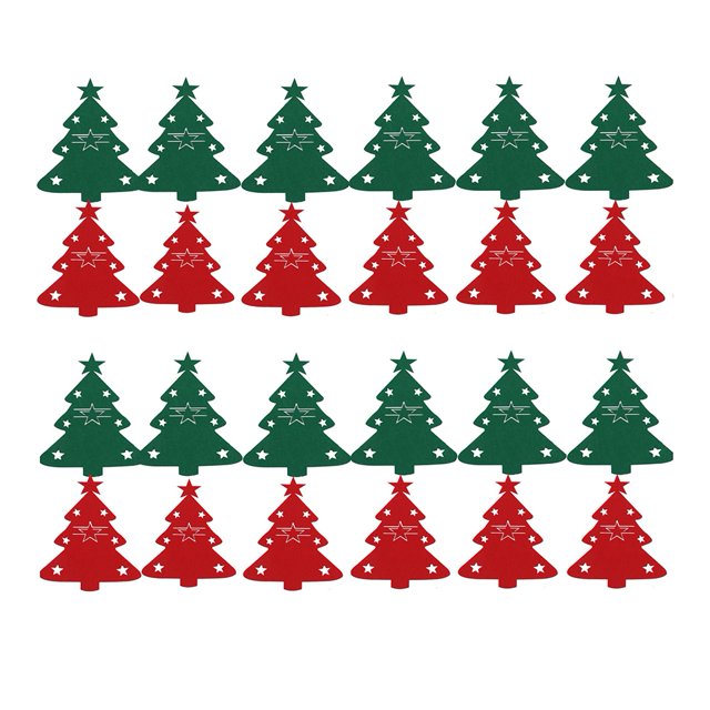Estante para Cubiertos Navideños, Bolsa de Fieltro Grueso para Cubiertos, Decoración para Mesa de Comedor