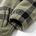 thumbnail image 2 of Smsaxvxz Women’s Long Sleeve Sherpa Fleece Plaid Jacket Casual Chunky Fuzzy Warm Winter Coat for Women White S, 2 of 8
