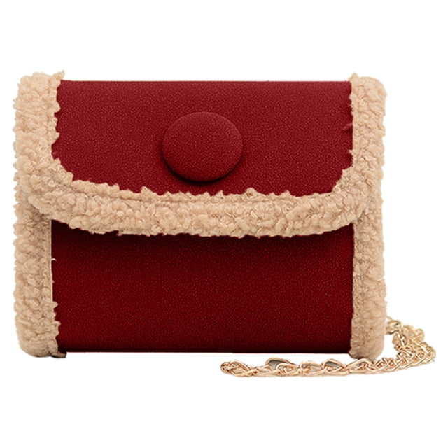 Bolso infantil Bolso bandolera para niña Monedero con cadena de peluche para niña