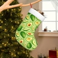 thumbnail image 2 of Cauagu Green Avocado for Christmas Stockings,1-Pack Large Xmas Stocking Holiday and Farmhouse Stocking Fit for Christmas Holiday Party Decoration(17.7*11 Inch), 2 of 7