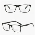 thumbnail image 4 of 3 Pairs of Black Transparent Retro Rectangle Bifocal Reading Glasses for men Classic Presbyopic Glasses Spring Hinge Readers +2.00, 4 of 6