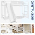 thumbnail image 5 of Harper & Bright Designs Twin Floor Bunk Bed with Slide, Twin Over Twin Metal Bunk Bed Frame with Ladder and Guardrail for Boys Girls, White, 5 of 15