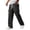 Black, variant on Men's Cargo Pants Relaxed Waffle with Utility Pockets and Drawstring Elastic Waist for Outdoor Daily Wear,Khaki(L)