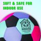 thumbnail image 3 of Pelota de fútbol U Scored Sports tamaño 4 acolchada para interior, 3 of 7