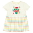 thumbnail image 3 of Inktastic My Godmother Loves Me Girls Girls Baby Dress, 3 of 5