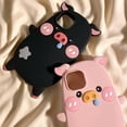 thumbnail image 3 of Phone Case for iPhone 12 Case, Kawaii Piglet Phone Cases 3D Silicone Cartoon Case Cute Case Soft Rubber Shockproof Protective Case for Women Girls (Pig Pink), 3 of 13