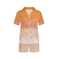 thumbnail image 2 of Pantalons de Pyjama pour Femmes, Hauts à Manches Courtes pour Femmes, Blouse Décontractée pour Enfants Col Rabattu Manches Courtes Mode Ensemble de Pyjama, 2 of 5