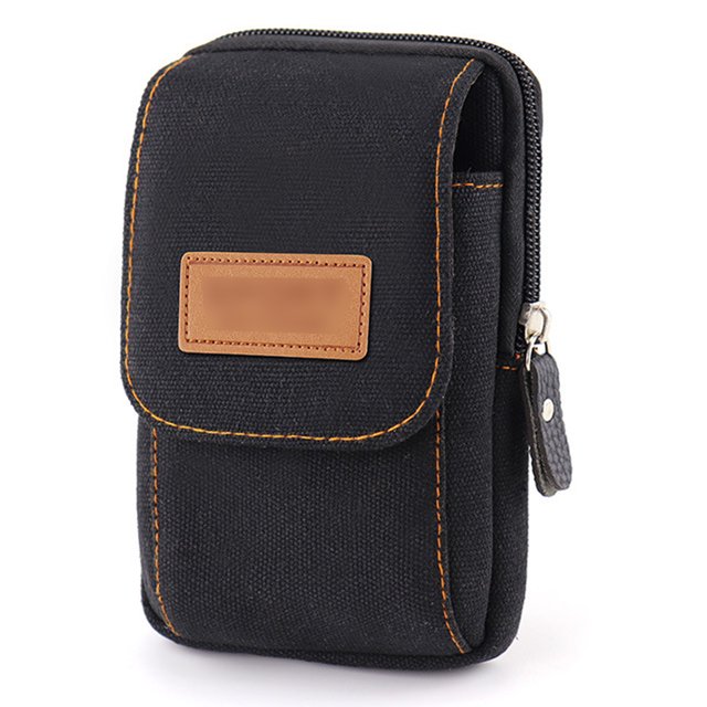 Riñonera para teléfono móvil Apuakthei para hombre, 5 pulgadas, cinturón para llevar el teléfono móvil, bolso de lona vertical multifuncional