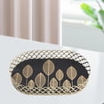 thumbnail image 4 of 3xStorage Tray Cosmetic Storage Box Makeup Tray for Home Dresser Organizer Black Small leaves 3 Pcs, 4 of 7