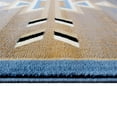 thumbnail image 6 of Emma + Oliver 4x5 Olefin Accent Rug with Southwestern Geometric Arrow Design in Blue, Black, Beige & Ivory and Natural Jute Backing, 6 of 7