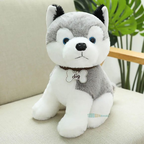Cute Simulation Dog Plush Toy Teddy Dog Shiba Inu Husky Shepherd Dog Bulldog Schnauzer Stuffed Animal Toy Children Doll Girl Gift269h