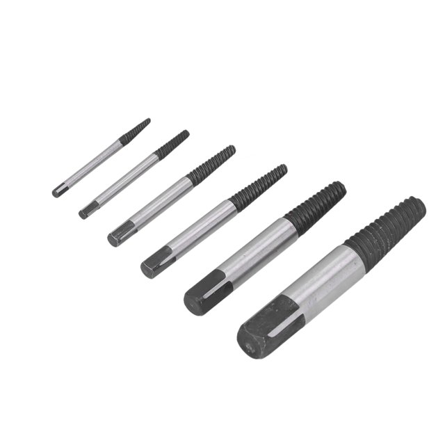 Juego de extractores de tornillos, 6 piezas, extractor de tornillos de alta dureza, brocas para quitar tornillos, tecnología avanzada