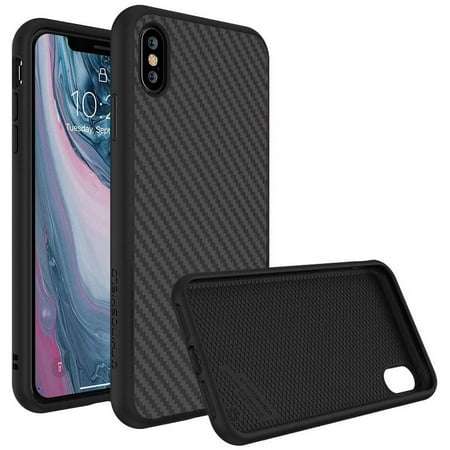 RhinoShield Full Impact Protection Case Compatible with [iPhone X] | SolidSuit - Military Grade Drop Protection, Supports Wireless Charging, Slim, Scratch Resistant - Carbon Fiber Texture