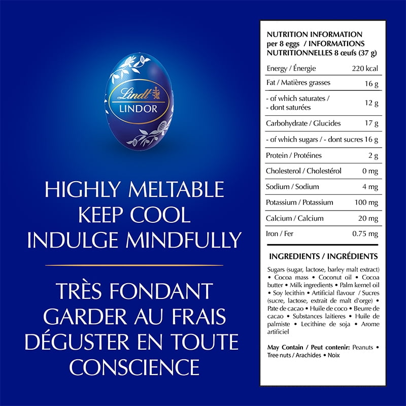 Lindt LINDOR Dark Chocolate Mini Eggs, 100g Bag, 100 g