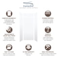 thumbnail image 4 of Transolid SWKX36368412-21V Saramar 36" W X 36" D X 96" H Six Panel Shower Wall Kit - White, 4 of 5