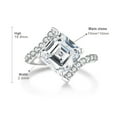 thumbnail image 2 of 5 Carat Asscher Cut Moissanite Ring D Color VVS1 Clarity Women Diamond Ring 925 Sterling Silver Engagement Rings Size 5-10, 2 of 8