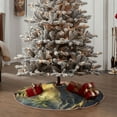 thumbnail image 4 of Fotbe Sunshine Jungle Dinosaur Pattern Christmas Tree Skirt, Tree Skirts Plush Christmas Decorations, Christmas Tree Skirts Xmas Decorations Holiday Party Decor-30", 4 of 6
