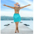 thumbnail image 2 of HAPPY BAY Women's Beachwear Summer Swimwear Swim Cover ups Beach Short Wraps Skirt Swimwear Bikini Plus Size Sarong Coverups One Size Plain, Blue, 2 of 5