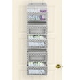 thumbnail image 3 of Simple Houseware Baby Over The Door Hanging Organizer Storage, 5 Clear Window Pockets, Gray/White, 3 of 4
