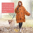 thumbnail image 4 of Wearable Oversized Blanket,Halloween Orange Background Icons Wearable Blanket Hoodie for Adults,Cozy Hooded Blankets with Super Pockets,Super Warm Fuzzy Pullover for Women & Men, 4 of 6