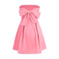 thumbnail image 6 of MIXUE Summer Dresses for Women Solid Color Sexy Strapless Backless Party Evening Mini Dress Beachwear,Pink,XL, 6 of 6