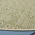thumbnail image 3 of Safavieh Courtyard Naomi Geometric Indoor/Outdoor Area Rug, Beige/Green, 6'7" x 6'7" Round, 3 of 8