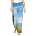 thumbnail image 2 of Lsque Cow Grazing Nature Print Women's Pajama Pants, Lounge Pant - Comfortable Home Wear,Elastic Waistband, Stylish Design-XX-Large, 2 of 9
